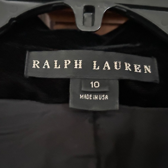 Ralph Lauren Black Label Black Velvet Embroidered Blazer, Size 10 - Picture 13 of 16